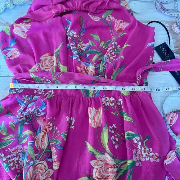 RACHEL Rachel Roy  Jinx Chiffon Floral Midi Dress Size US 8 - Picture 11 of 12